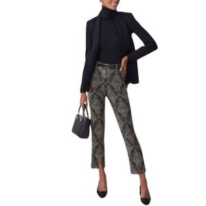 Black Jaquard cropped pants